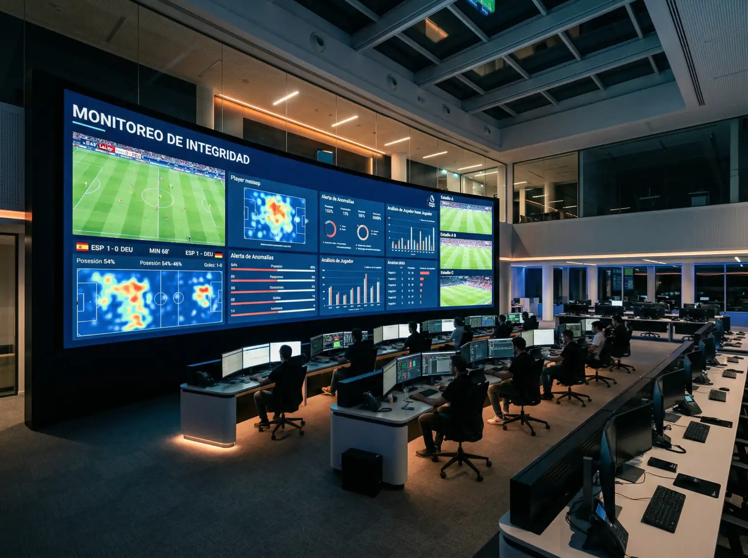 Sistema de monitoreo de partidos UEFA y Sportradar en operación